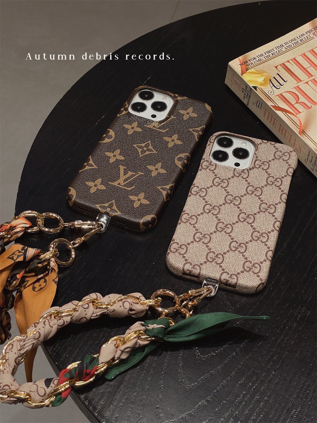 LUXURY CANVAS APPLE IPHONE CASE DETACHABLE SILK SCARF WRISTBANDs mysite