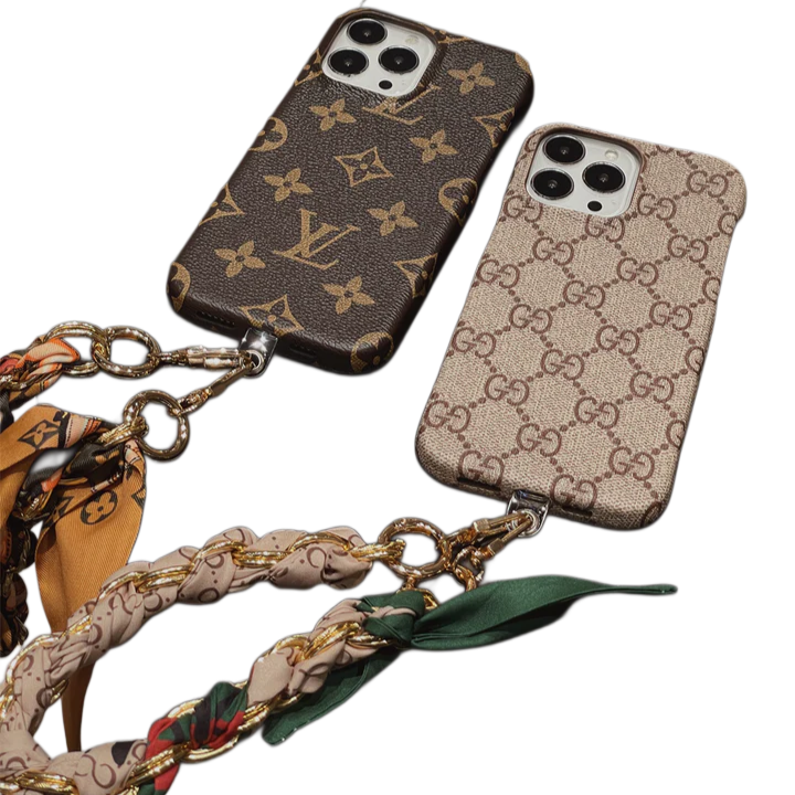 LUXURY CANVAS APPLE IPHONE CASE DETACHABLE SILK SCARF WRISTBANDs mysite