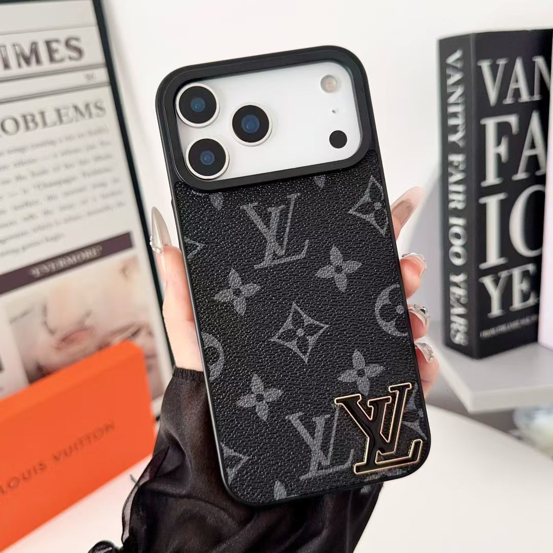 Luxury LV Leather Phone Case For iPhone 17 / 16 / 15 / 14s mysite