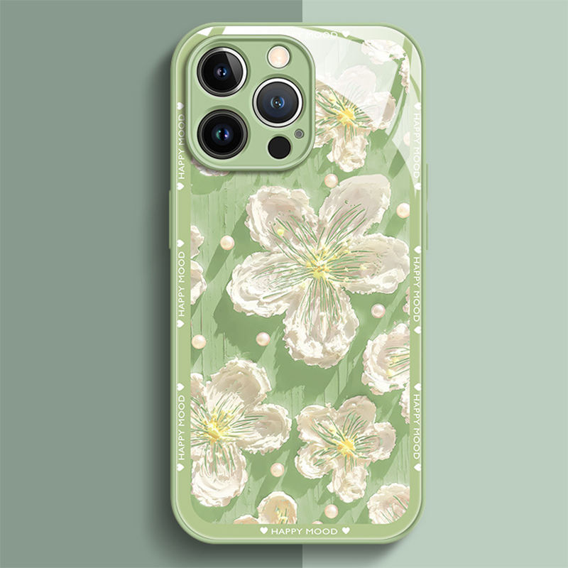Ins Hot Oil Painting Flower iPhone Case mysite