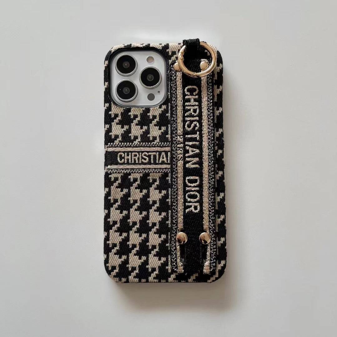 Phone Case with Hand Strap for iPhone Fashion Fabrics mysite