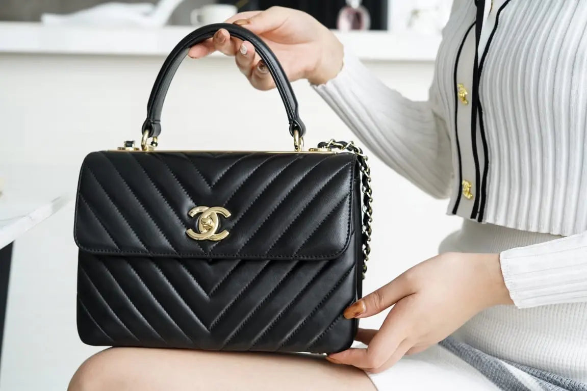 CHANEL Trendy CC25 Pre-Owned medium Chevron Trendy handbag  25cm mysite