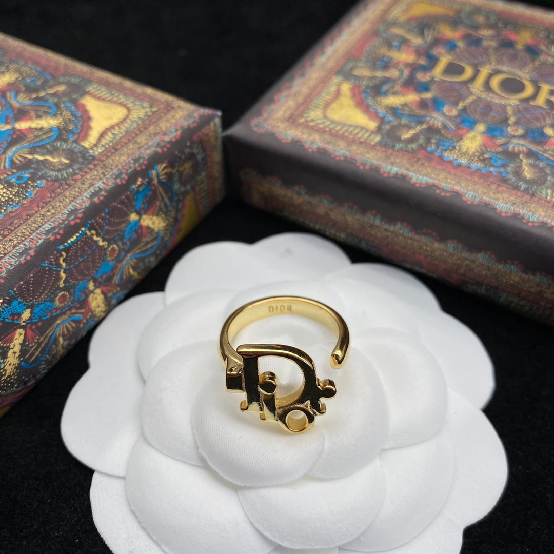 Simple Letter Open Rings-s mysite