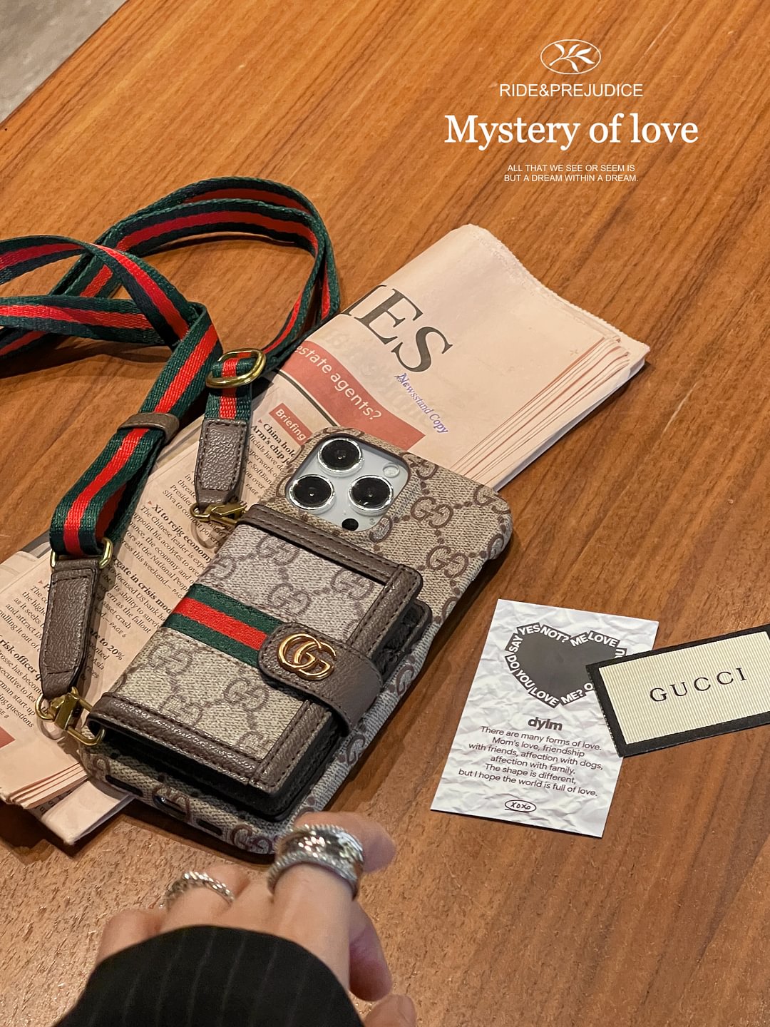 Ophidia Leather Wallet Crossbody iPhone Cases mysite
