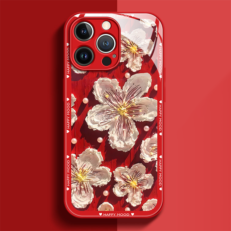 Ins Hot Oil Painting Flower iPhone Case mysite