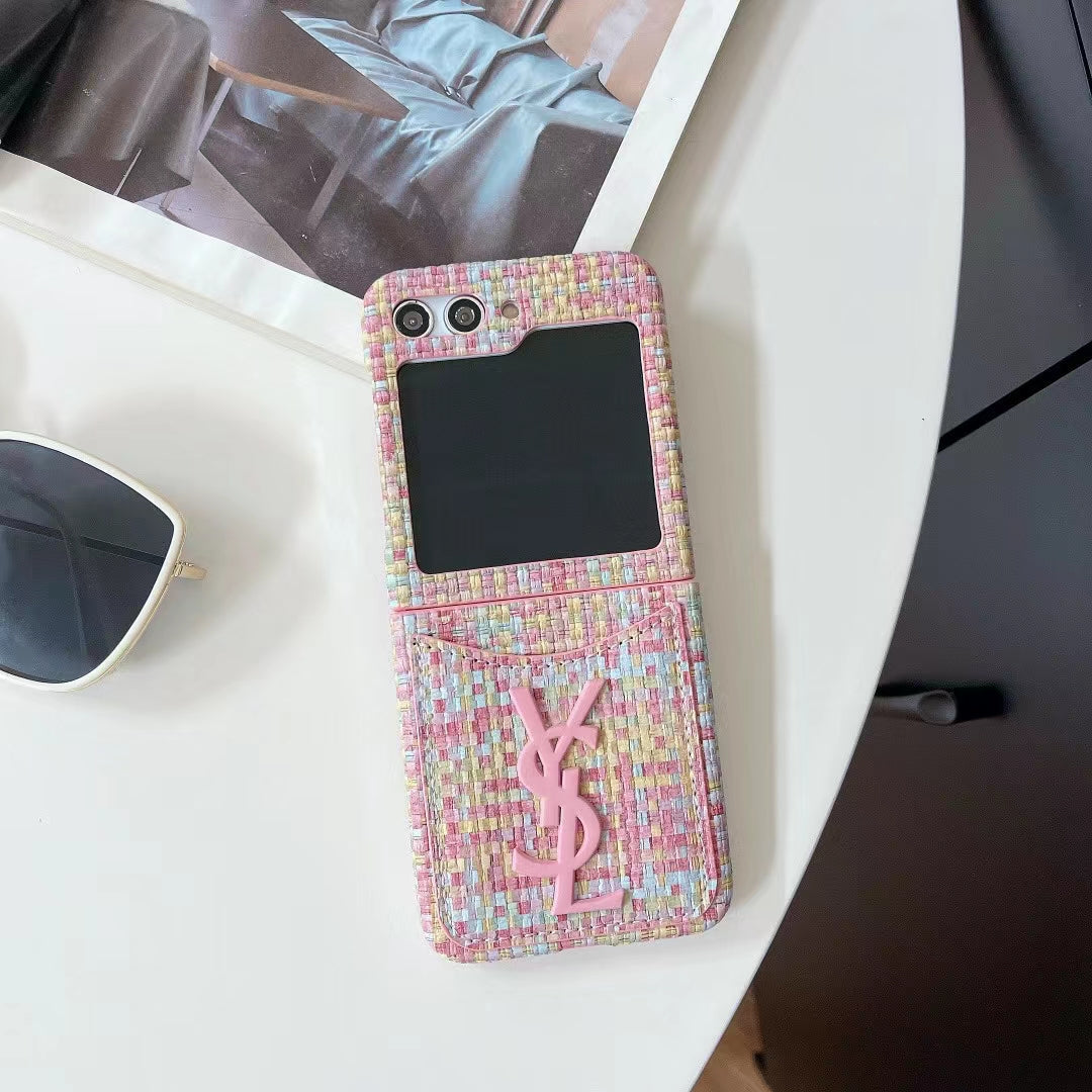 Luxurious Rattan Single Card Slot Case For Samsung Z Flips mysite