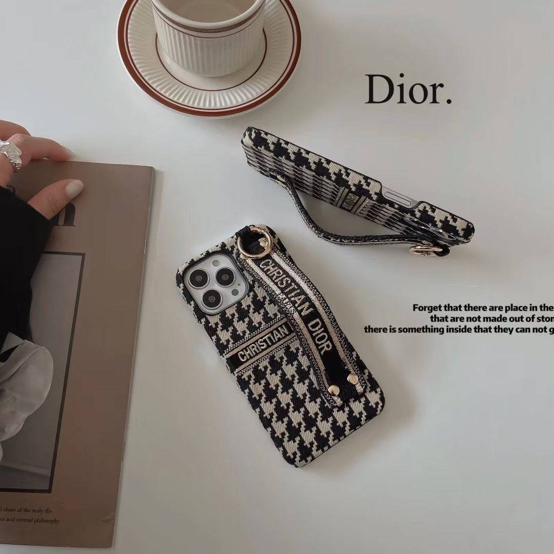 Phone Case with Hand Strap for iPhone Fashion Fabrics mysite