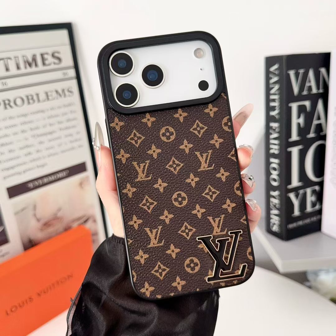 Luxury LV Leather Phone Case For iPhone 17 / 16 / 15 / 14s mysite