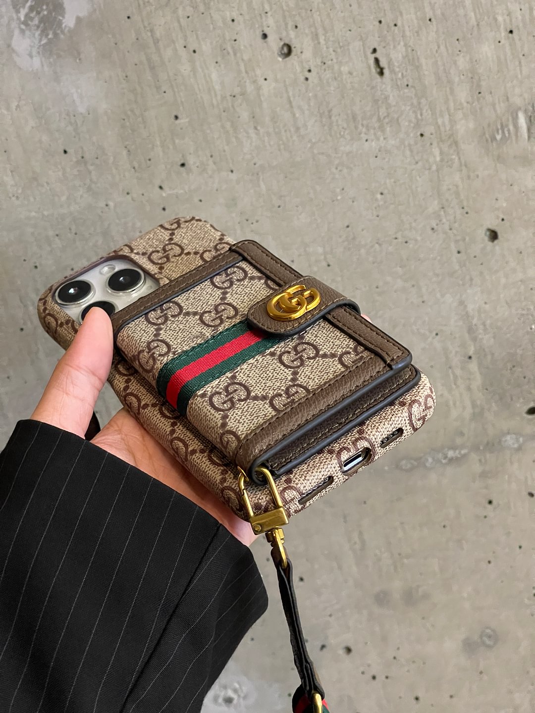 Ophidia Leather Wallet Crossbody iPhone Cases mysite