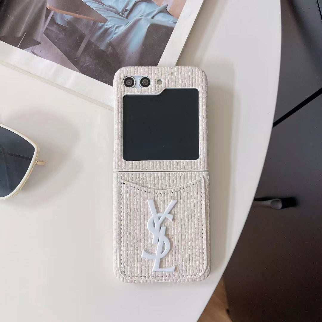 Luxurious Rattan Single Card Slot Case For Samsung Z Flips mysite