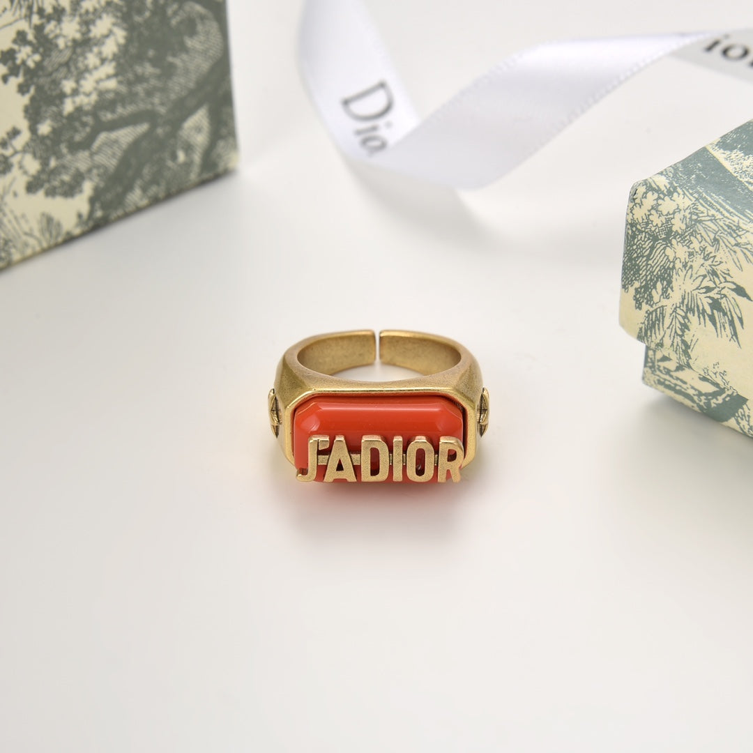 Orange Acrylic Letter Open Rings-s mysite