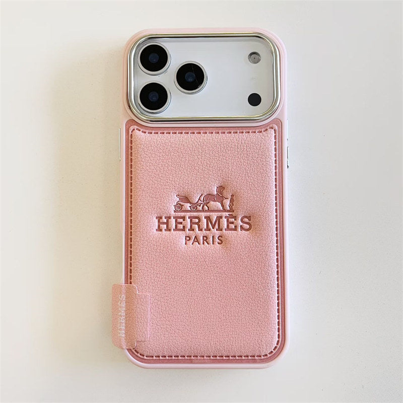 Luxury Hermes Leather Case For iPhone 17 / 16 / 15 / 14s mysite