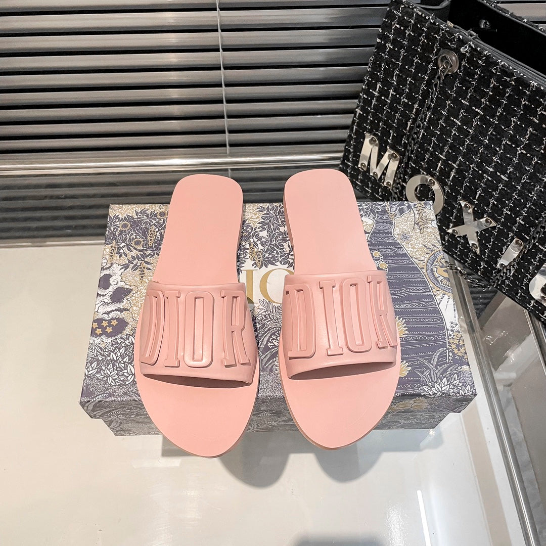 Metal Letters-1 Solid Color Flat Slippers-1 mysite