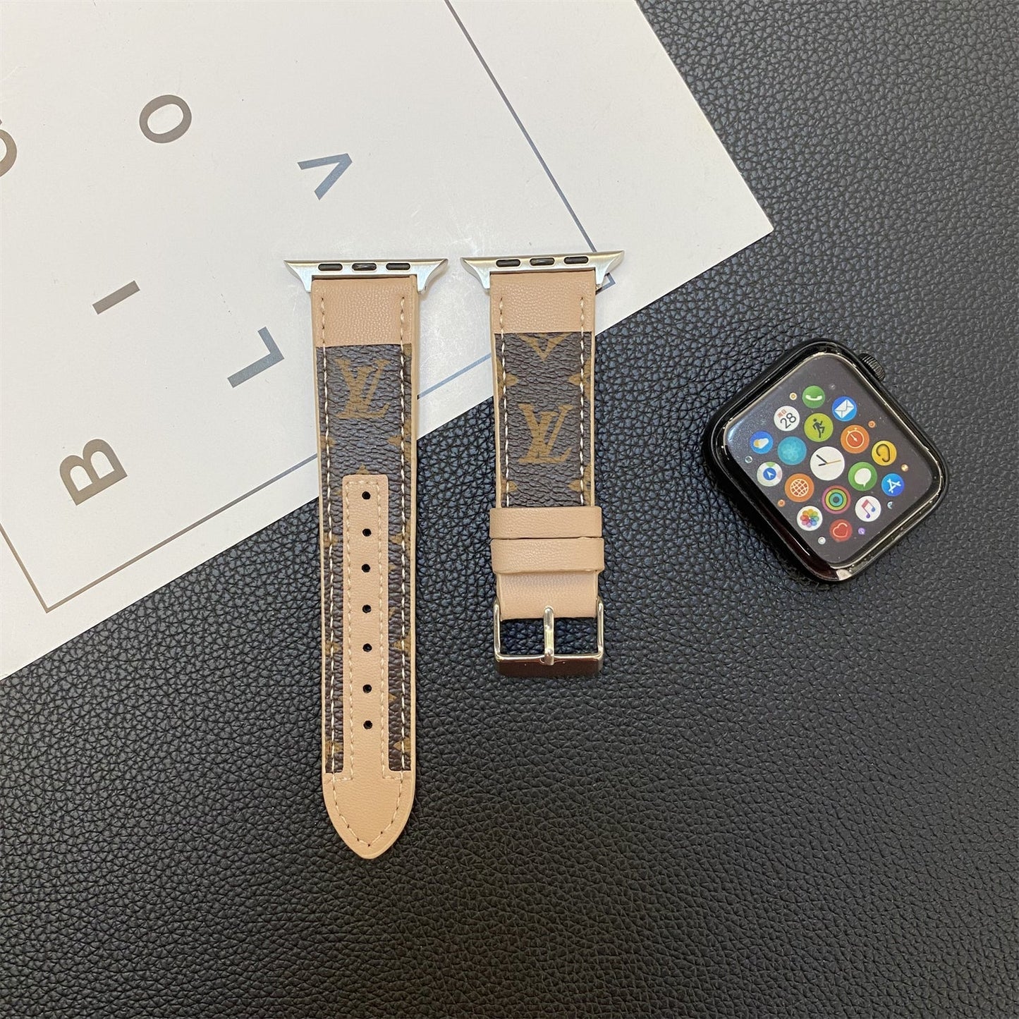 APPLE WATCH STRAP STITCHING MONOGRAM LEATHERs-1 mysite