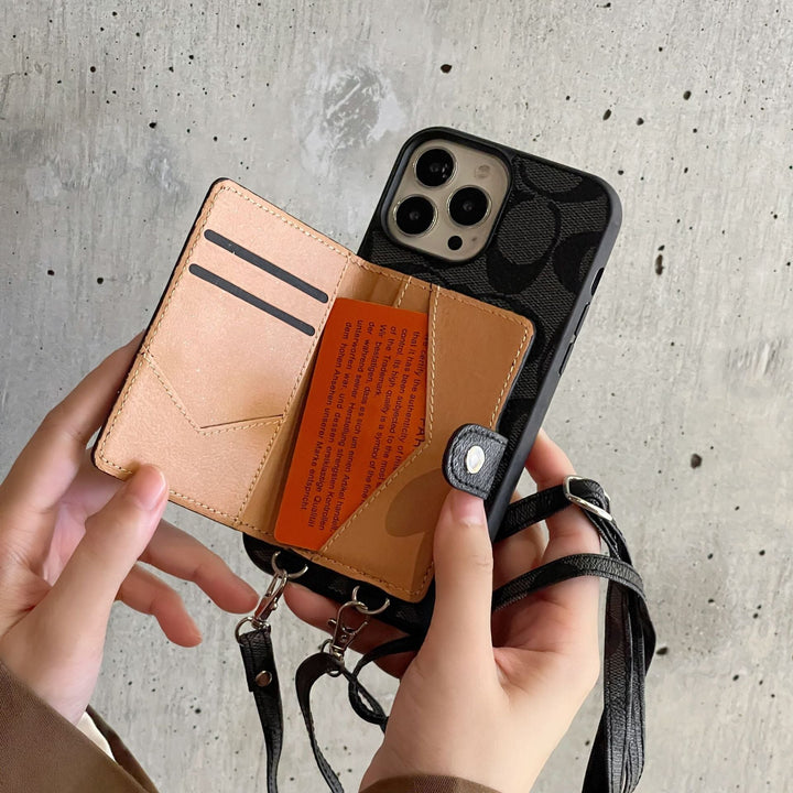 Coach Card Bag Leather Chain iPhone Cases mysite