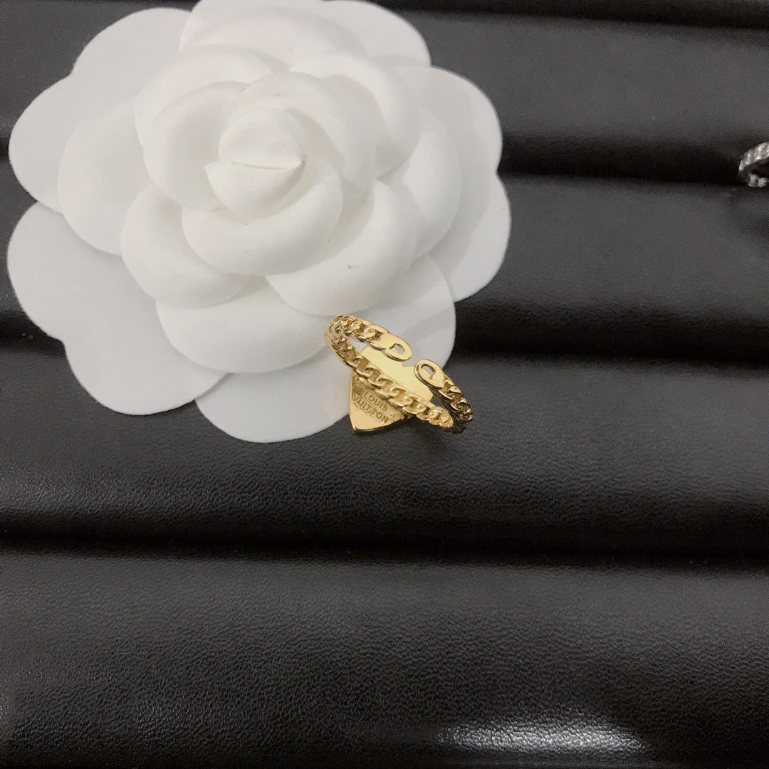 Fashion Diamond Heart Open Rings-s mysite