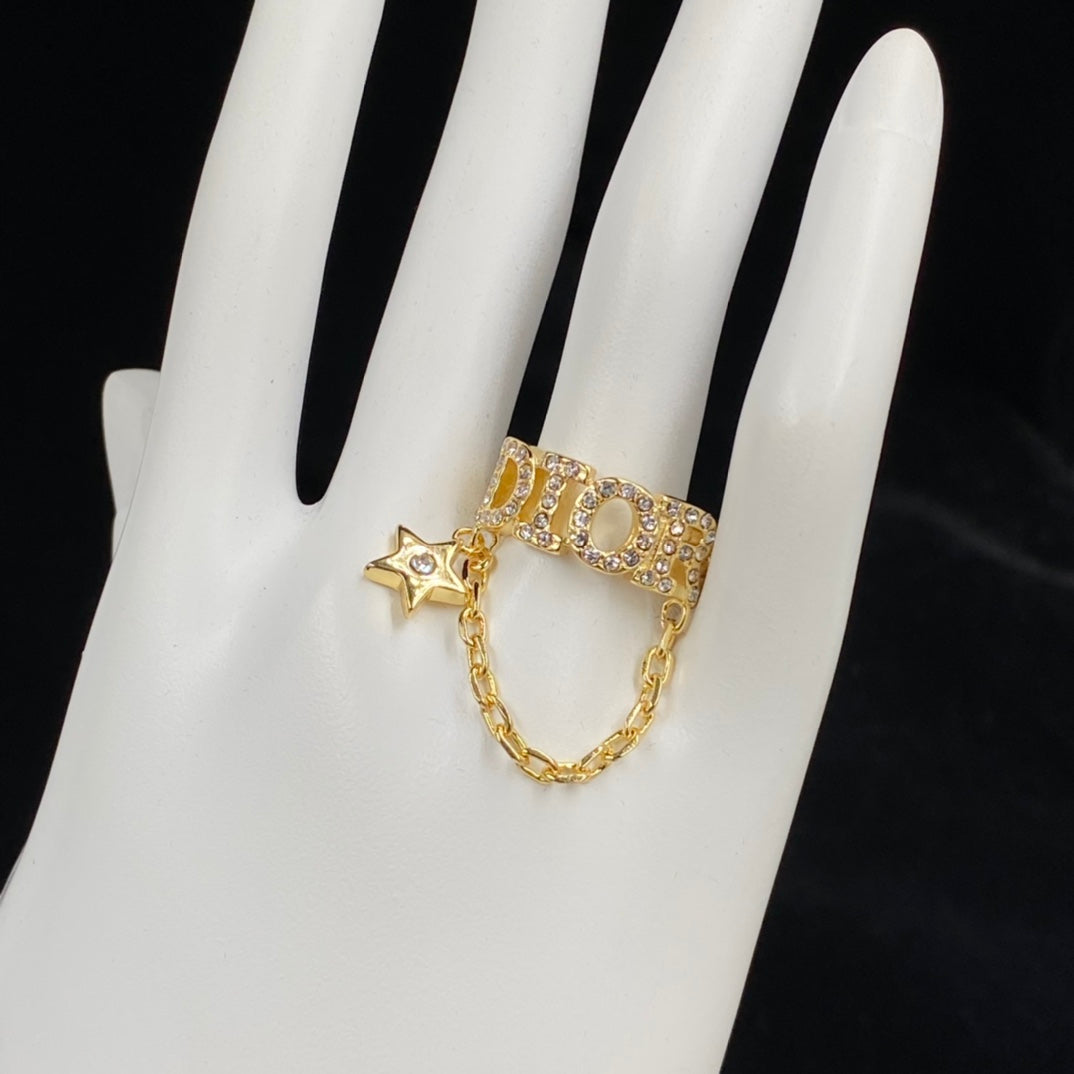 Personalised Star Chain Open Rings-s mysite