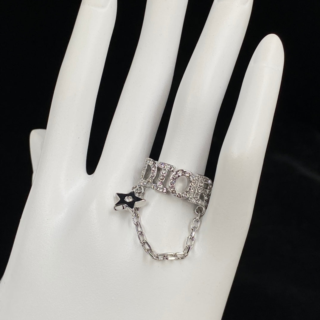 Personalised Star Chain Open Rings-s mysite