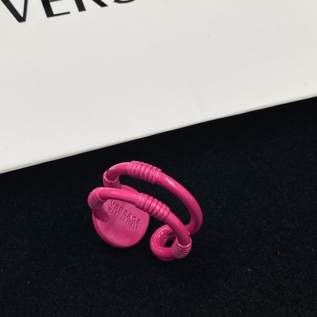 Personalized Pink Avatar Open Rings-s mysite