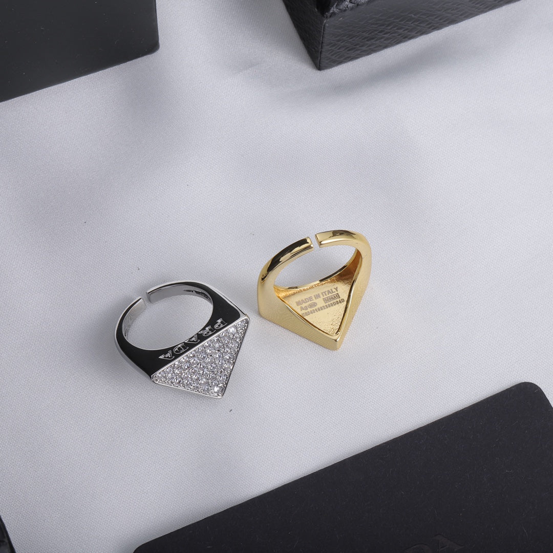 Fashion Diamond Triangle Open Rings-s mysite