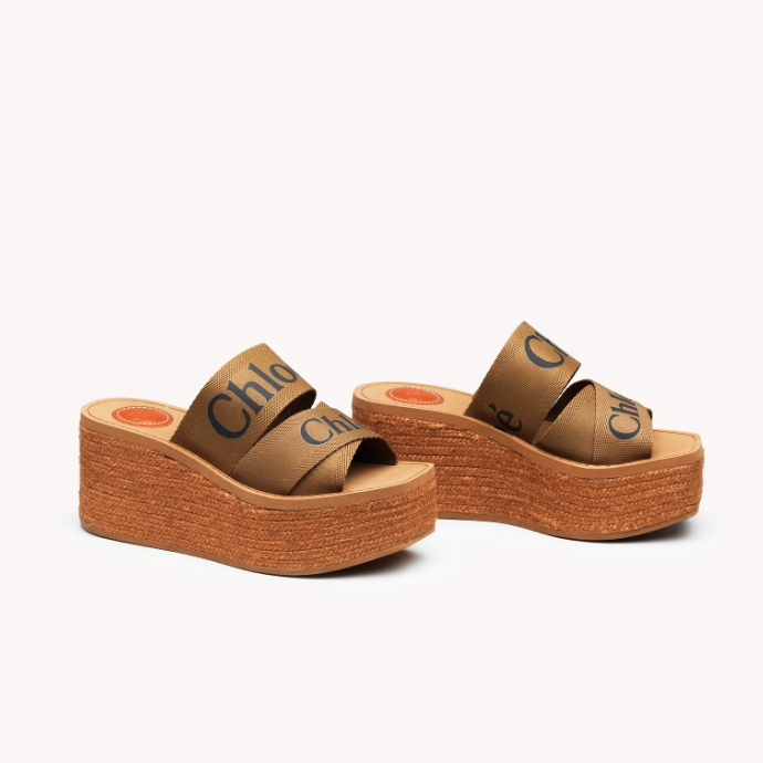 Canvas Woody Platform Sandals mysite