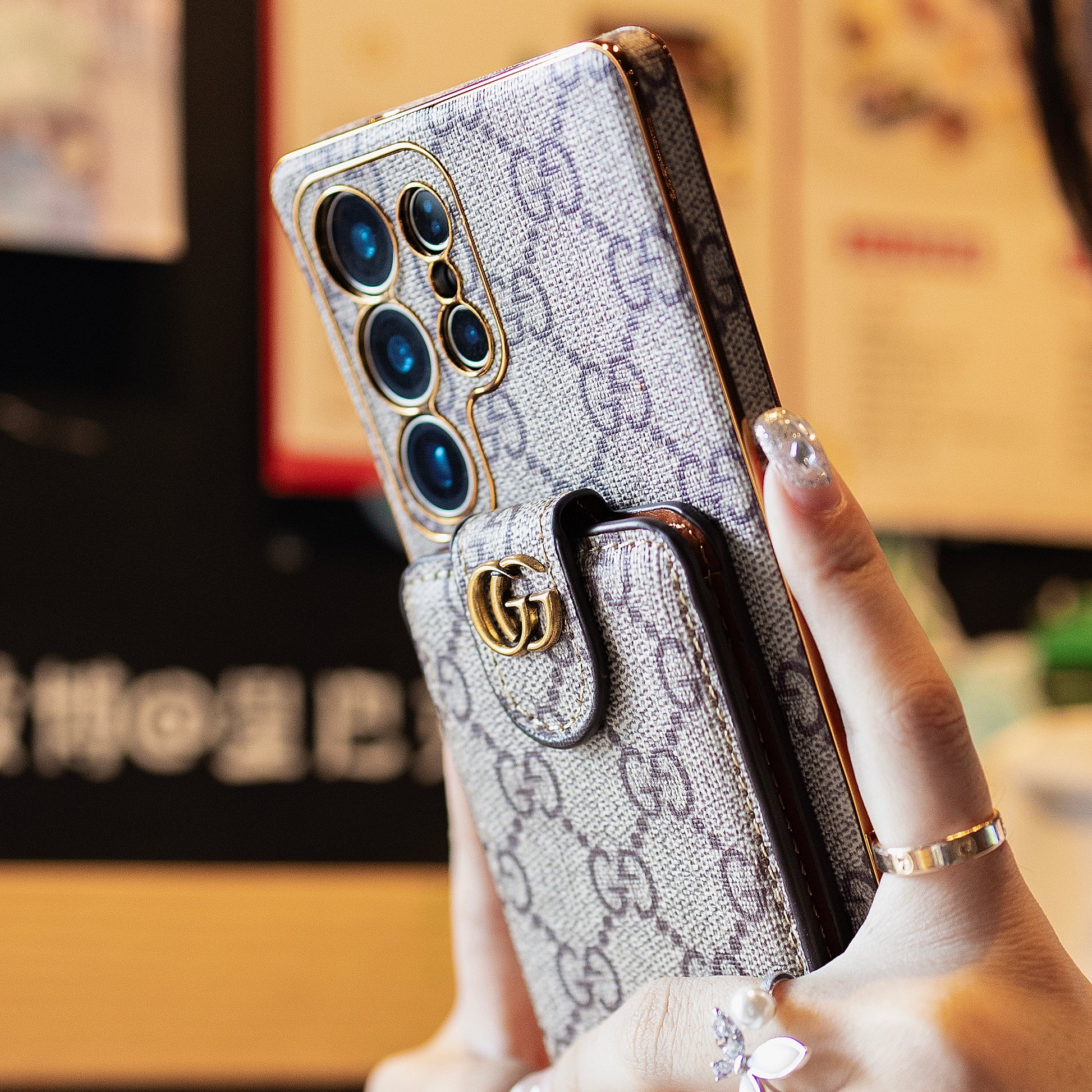Advanced Leather Samsung Phone Case with Wallet and Strap.s mysite