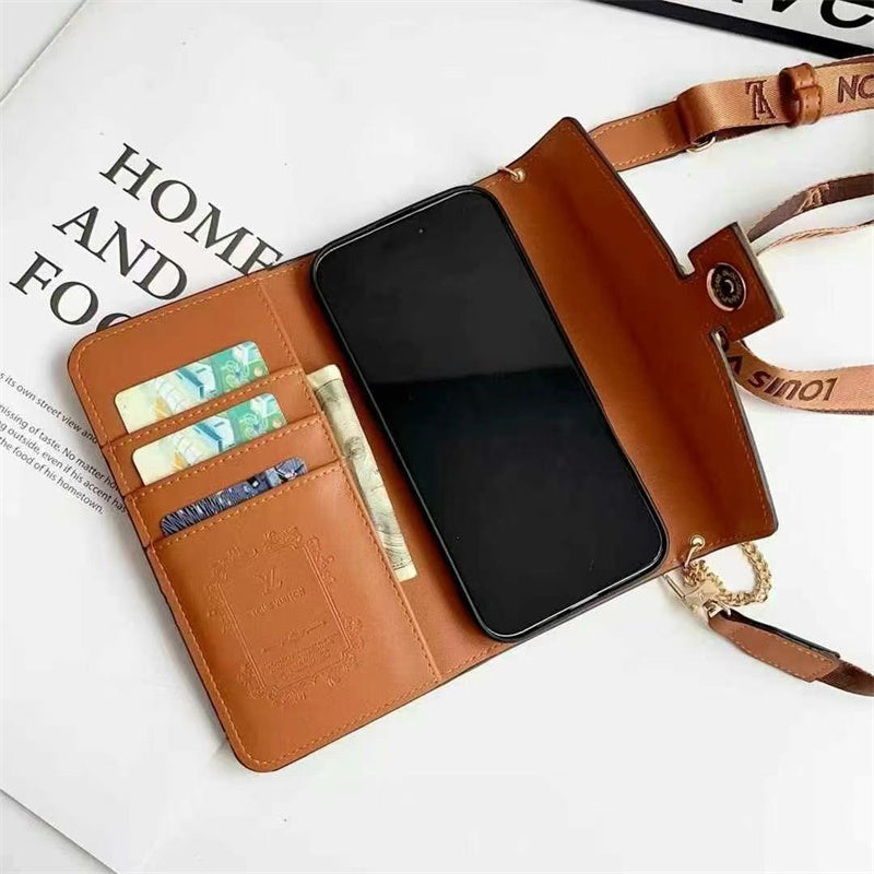 Monogram LV Luxurious Phone Case With Straps mysite