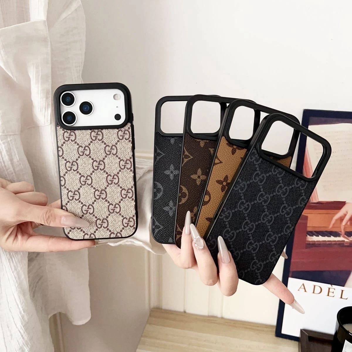 Luxury Designer Leather  Case For iPhone 17 / 16 / 15 / 14s mysite
