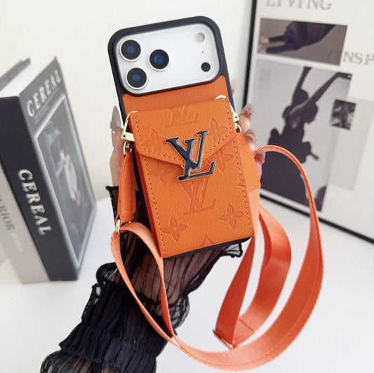 LV Luxury Phone Case with Card Holder For iPhone 17/ 16/ 15/ 14s mysite