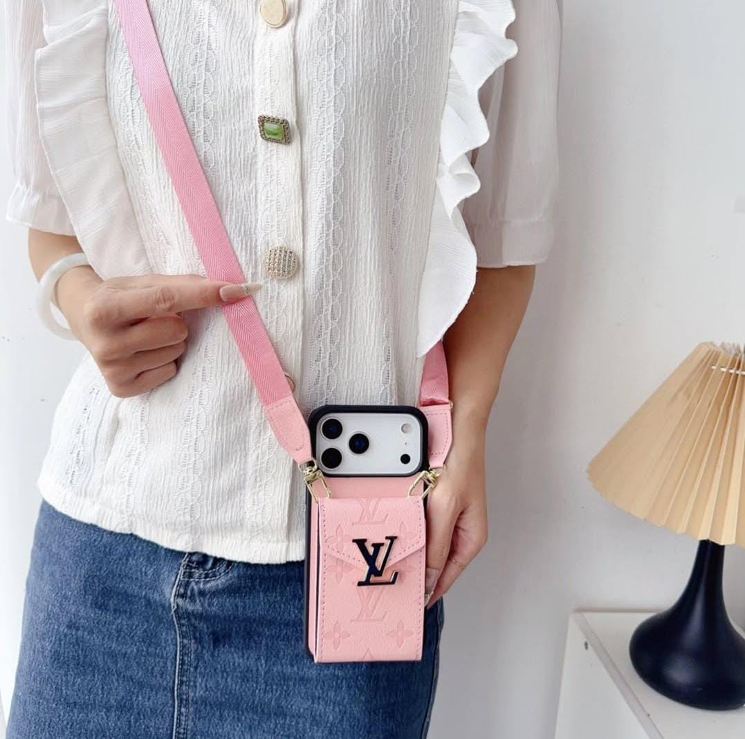 LV Luxury Phone Case with Card Holder For iPhone 17/ 16/ 15/ 14s mysite
