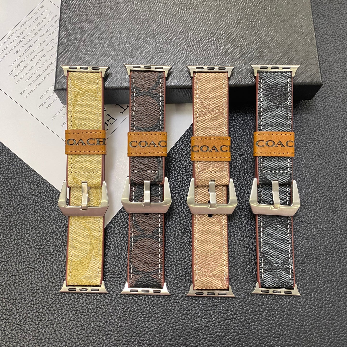 Leather Coach Apple Watch Band Black-YHK244221710s-1 mysite