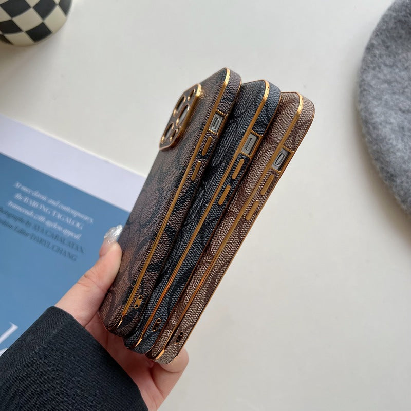 Coach iPhone Case Leather Light Brow -QBK2405131 mysite