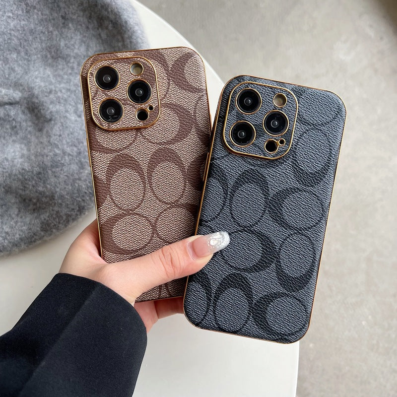 Coach iPhone Case Leather Black -QBK2405131 mysite