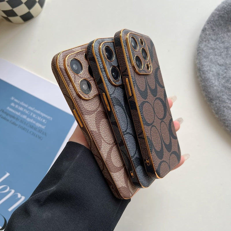 Coach iPhone Case Leather Black -QBK2405131 mysite