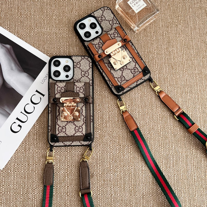 Luxury CARD BAG CHAIN CLASSIC IPHONE CASEs mysite