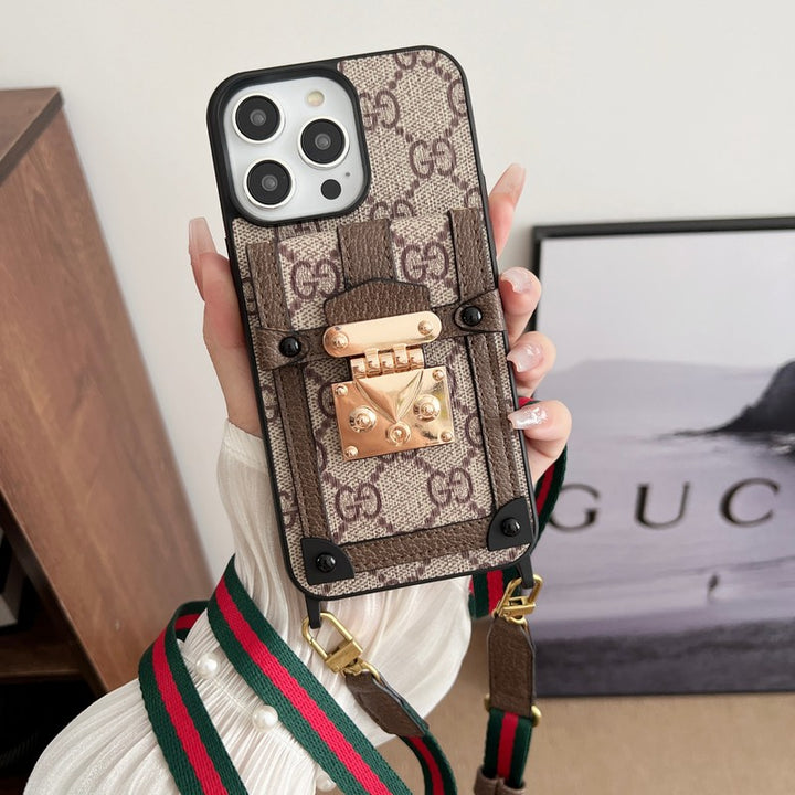 Luxury CARD BAG CHAIN CLASSIC IPHONE CASEs mysite