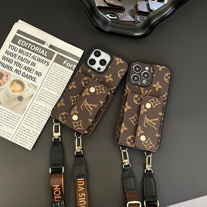 Lou Card Bag Chain Brown iPhone Cases mysite