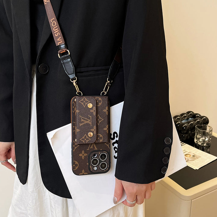 Lou Card Bag Chain Brown iPhone Cases mysite
