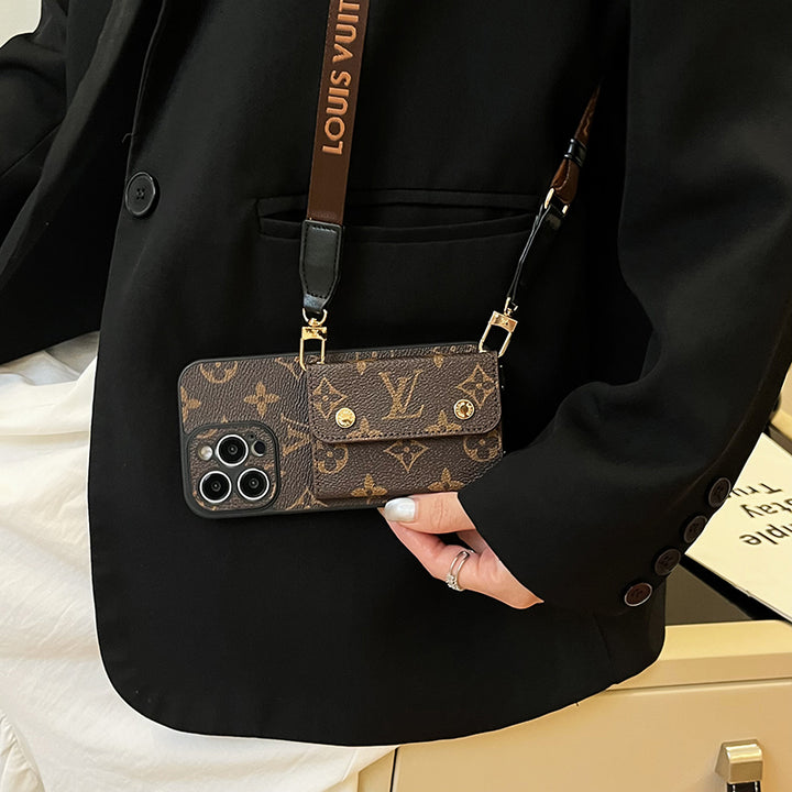 Lou Card Bag Chain Brown iPhone Cases mysite