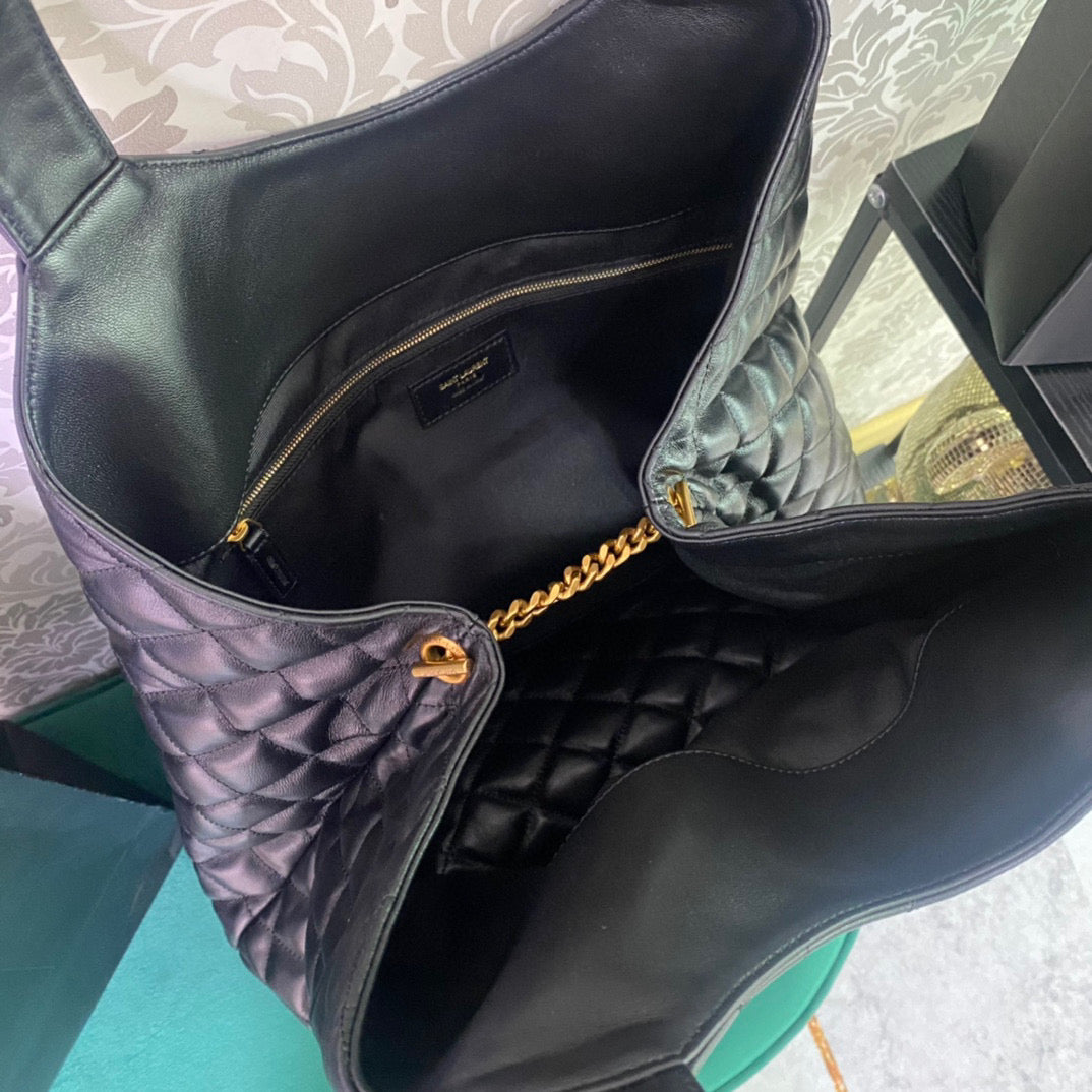 Saint Laurent ICARE MAXI SHOPPING BAG IN QUILTED BLACK LAMBSKIN mysite