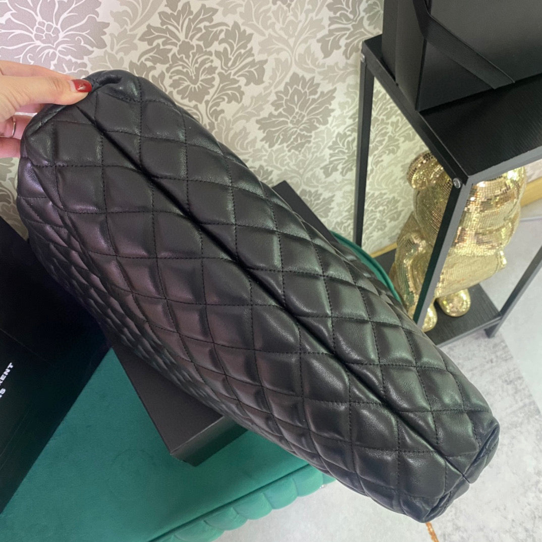 Saint Laurent ICARE MAXI SHOPPING BAG IN QUILTED BLACK LAMBSKIN mysite