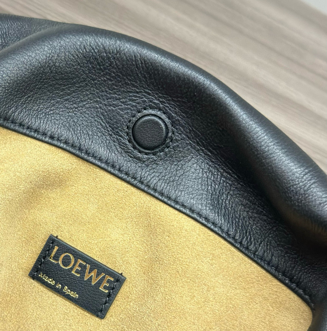 Loew Medium Flamenco Bag 30cm Black Lambskin mysite