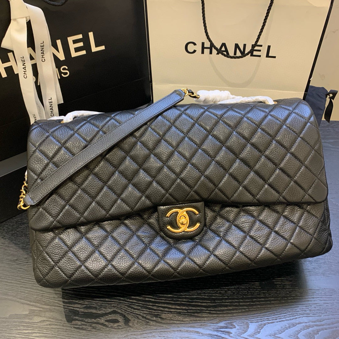 Classic Bag 91169 46cm black calfskin gold hardware mysite