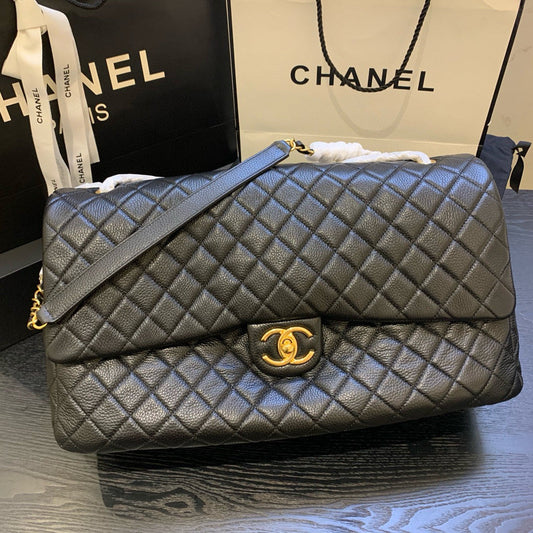 Classic Bag 91169 46cm black calfskin gold hardware mysite