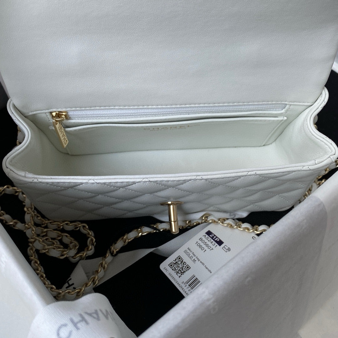 cc flap bag 20 white lambskin gold hardware mysite