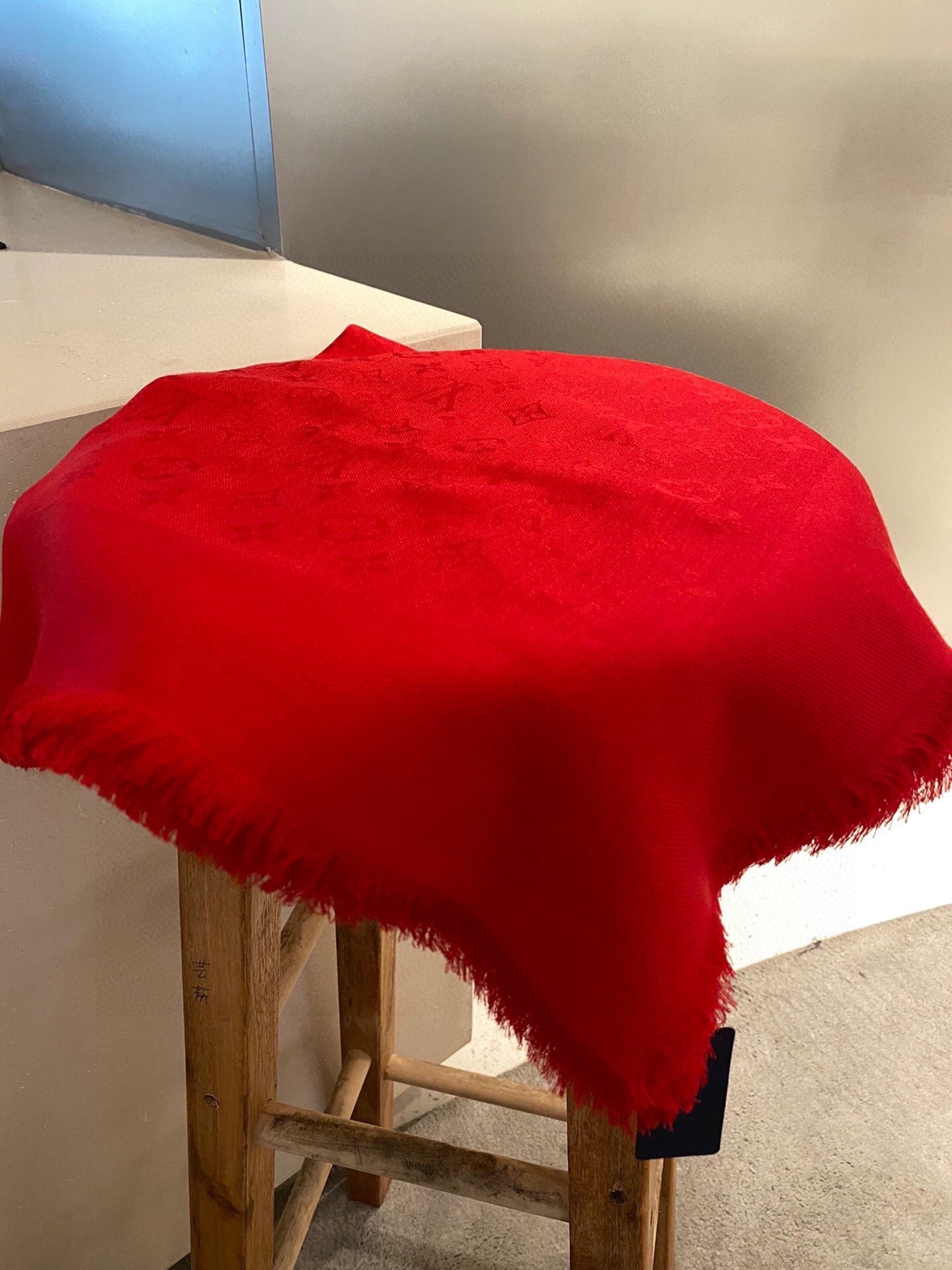 LV SCARF 140CM RED MONOGRAM JACQUARD 150730 mysite