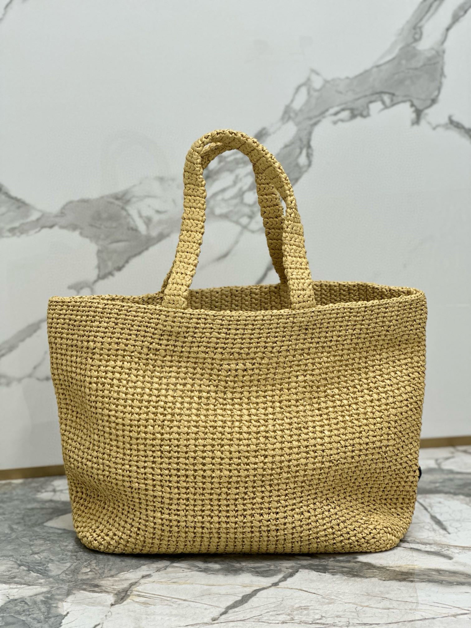 Prada Woven Tote Bag Beige Raffia mysite