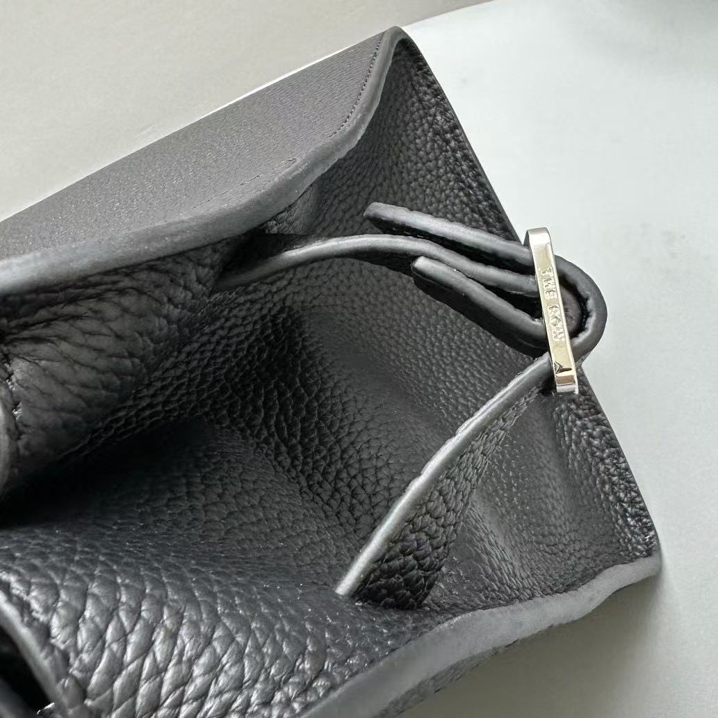 The Row Margaux 32cm Black Grained Calfskin mysite