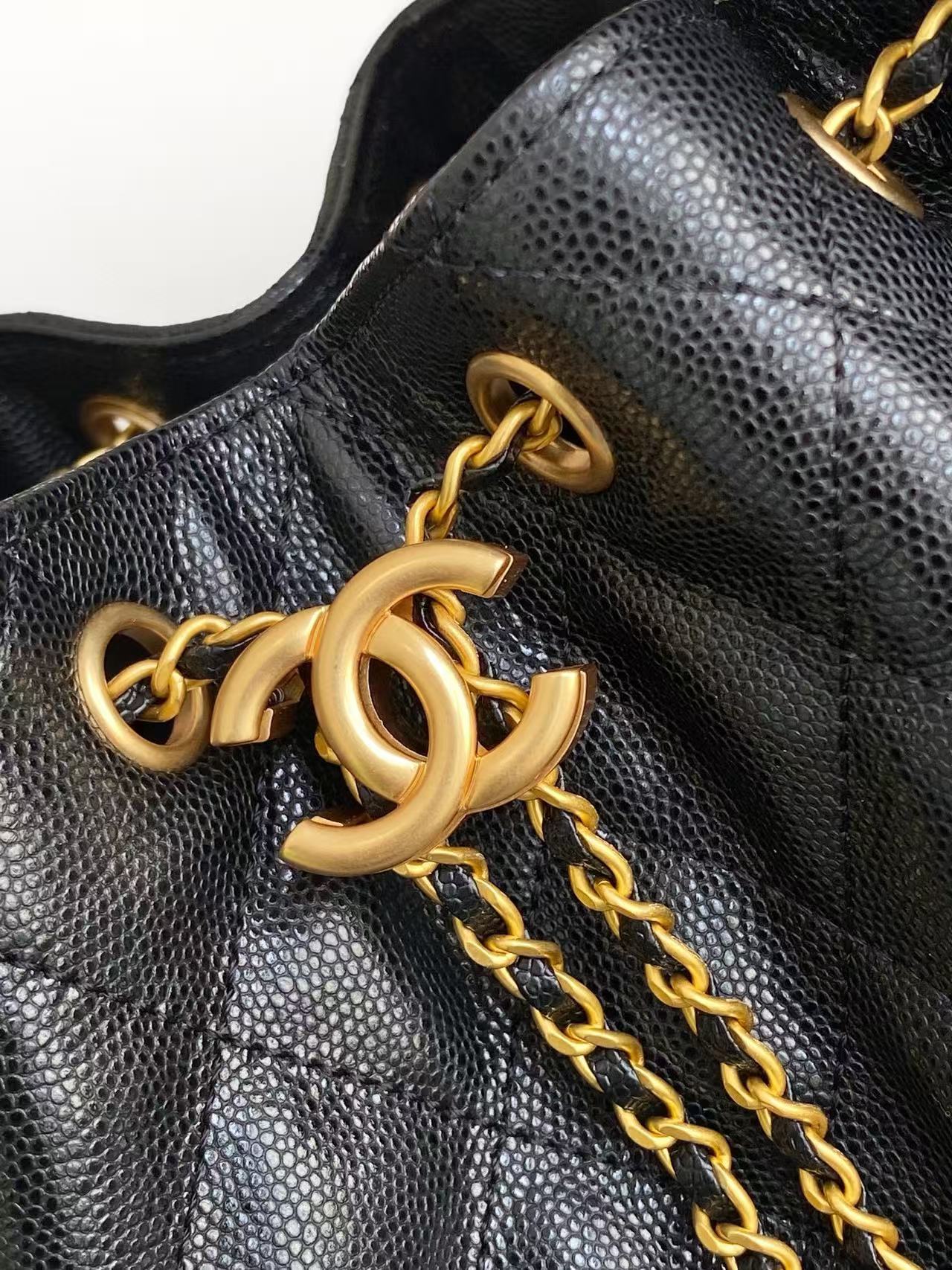 CC 25C Hobo Bag 30cm Black Grained Calfskin mysite