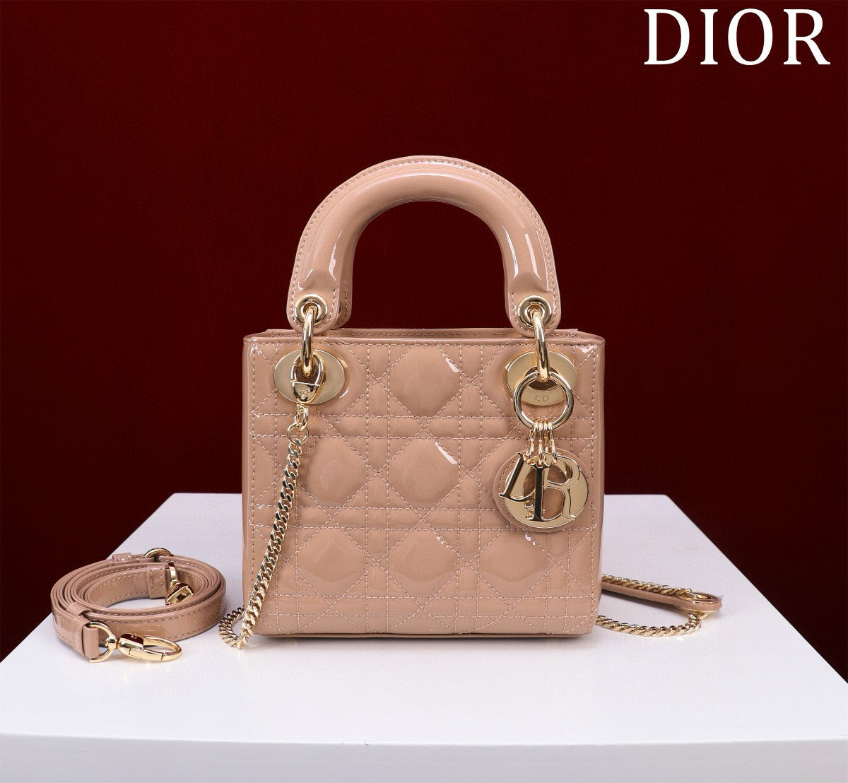 Mini Lady 17 My ABC Light Pink Patent Calfskin mysite